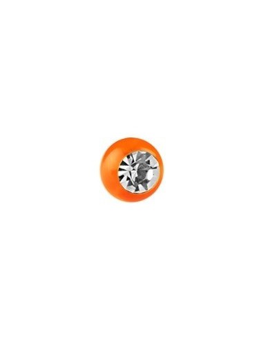 UV opschroefbal 5mm oranje met Steen