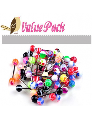 Value Pack of Barbells Acrylic Balls