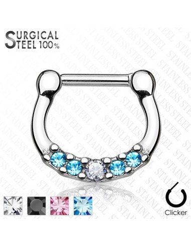 Piercing Clicker Ring 1.2mm Five-Gems