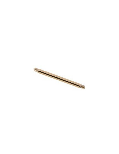 1.2mm x 8mm Barbell gold plated