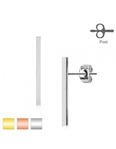 Ear studs with 20 mm long bar