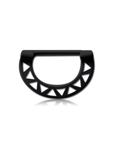 Nipple Clicker Black PVD Coated Triangles